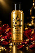 Boss Lady body oil bottle display